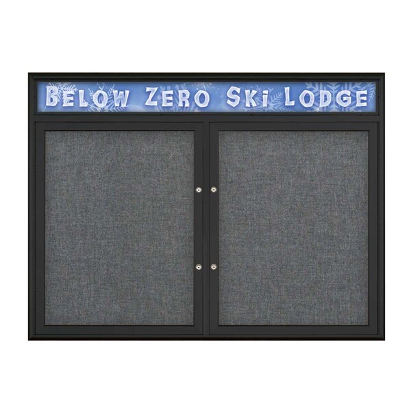 Double Door Radius Plus Corkboard, Header