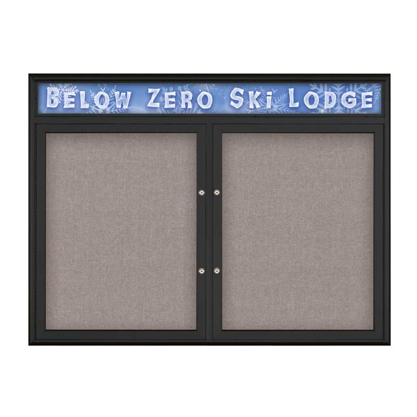 Double Door Radius Plus Corkboard With H