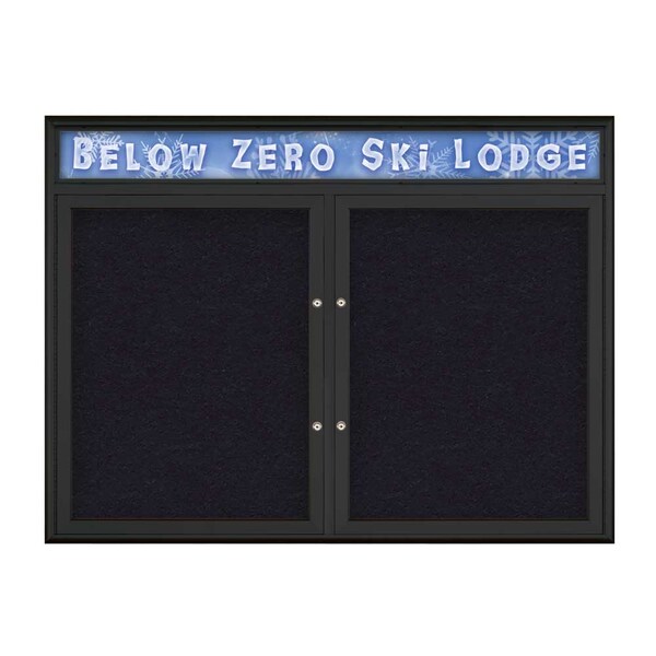 Double Door Radius Plus Corkboard, Header