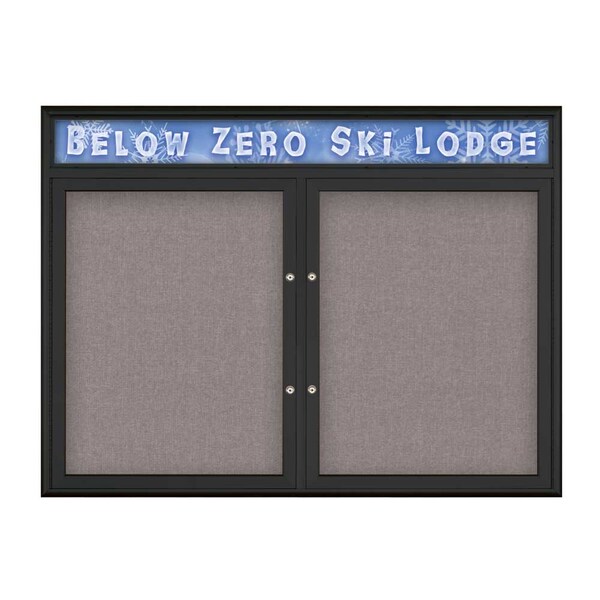 Double Door Radius Plus Corkboard With H