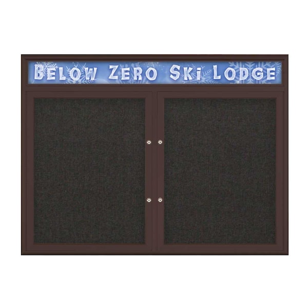 Double Door Radius Plus Corkboard With H