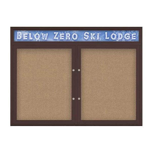 Double Door Radius Plus Corkboard With H