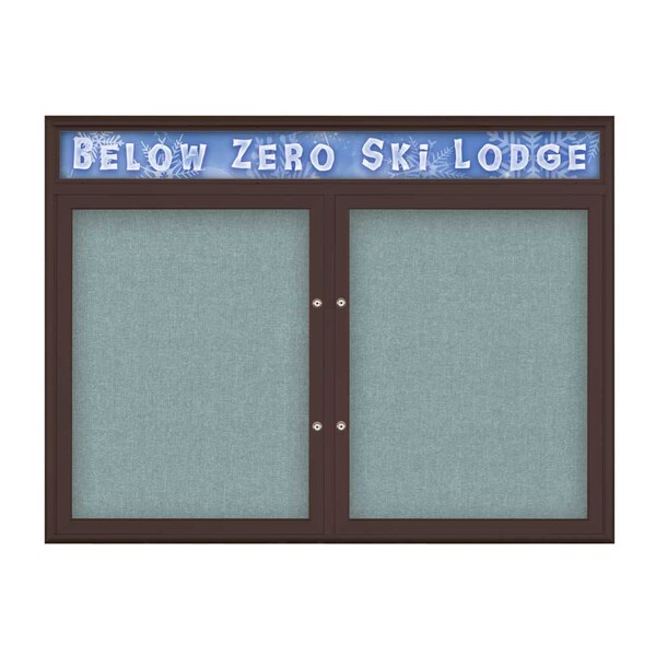 Double Door Radius Plus Corkboard With H