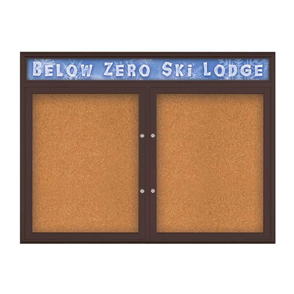 Double Door Radius Plus Corkboard, Header