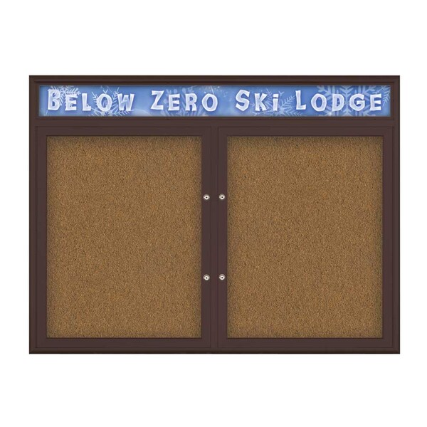 Double Door Radius Plus Corkboard, Hdr, 48