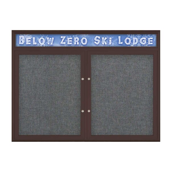 Double Door Radius Plus Corkboard, Header