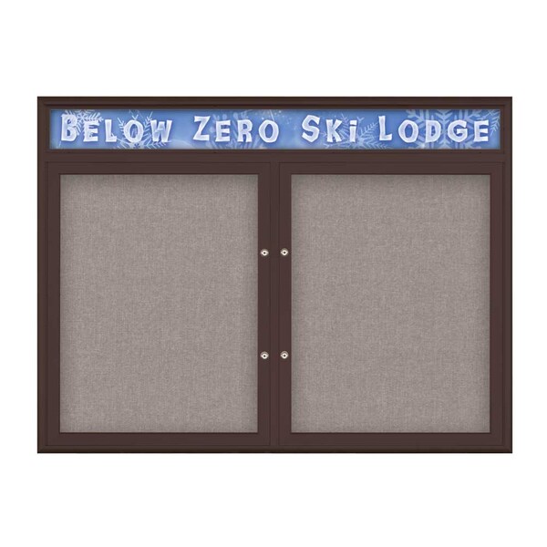 Double Door Radius Plus Corkboard With H