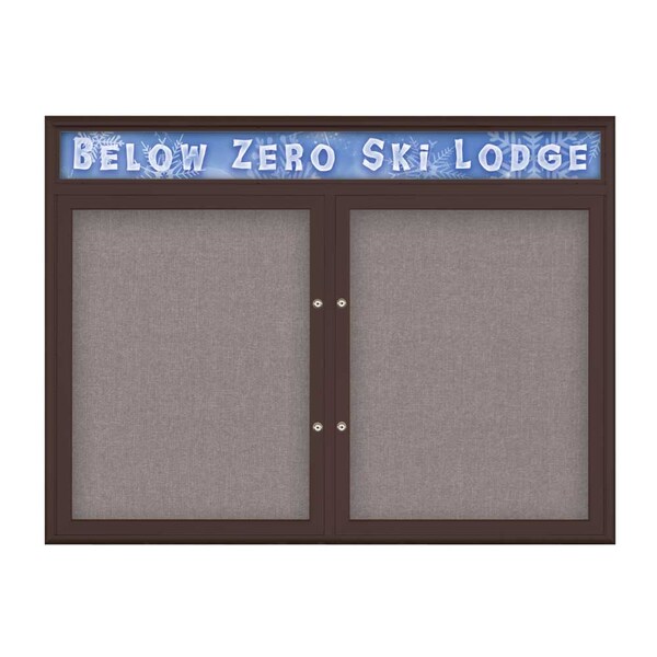 Double Door Radius Plus Corkboard With H