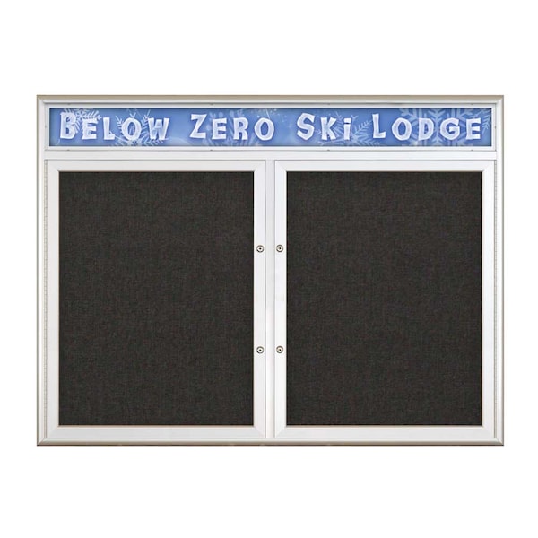 Double Door Radius Plus Corkboard With H