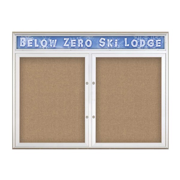 Double Door Radius Plus Corkboard With H