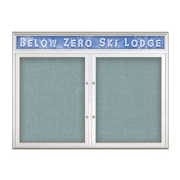 Double Door Radius Plus Corkboard With H
