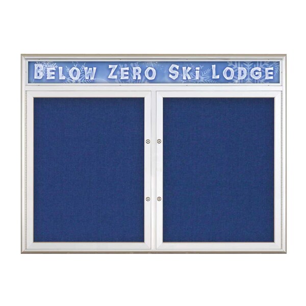 Double Door Radius Plus Corkboard With H