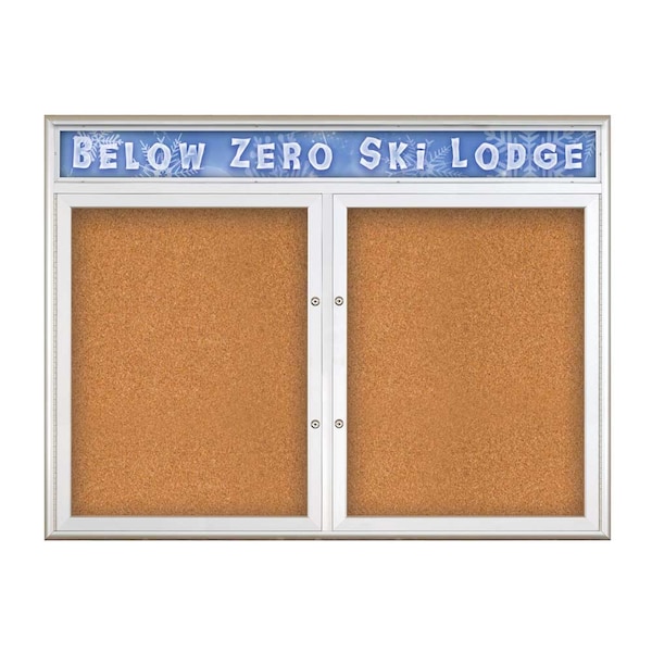 Double Door Radius Plus Corkboard, Header