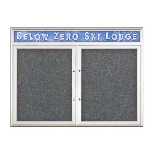 Double Door Radius Plus Corkboard, Header