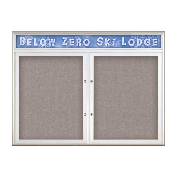 Double Door Radius Plus Corkboard With H