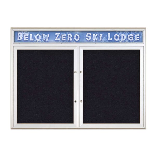 Double Door Radius Plus Corkboard, Header