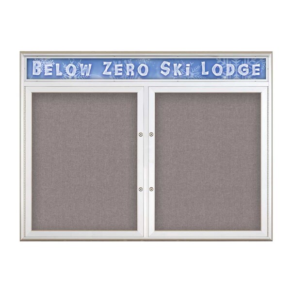 Double Door Radius Plus Corkboard With H