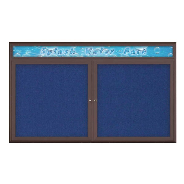 Double Door Radius Corkboard With Header