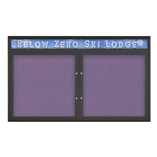 Double Door Radius Plus Corkboard With H