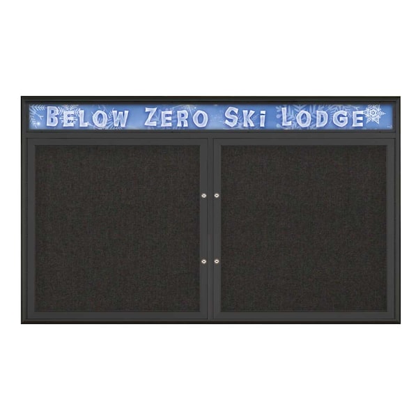 Double Door Radius Plus Corkboard With H