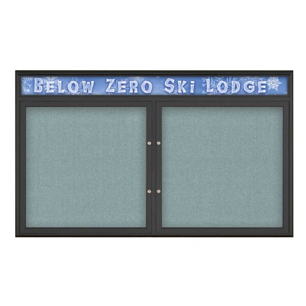 Double Door Radius Plus Corkboard With H
