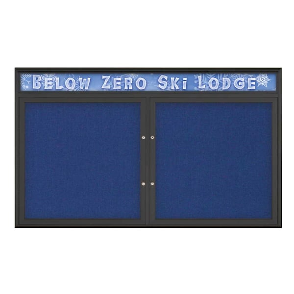 Double Door Radius Plus Corkboard With H