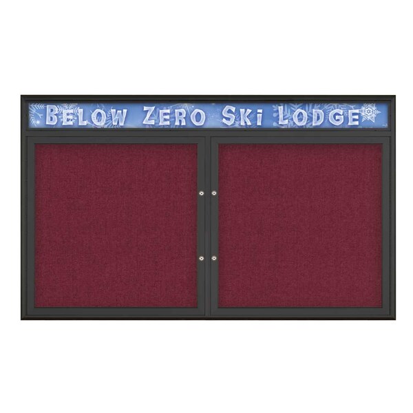 Double Door Radius Plus Corkboard With H