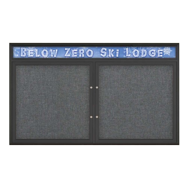 Double Door Radius Plus Corkboard, Header