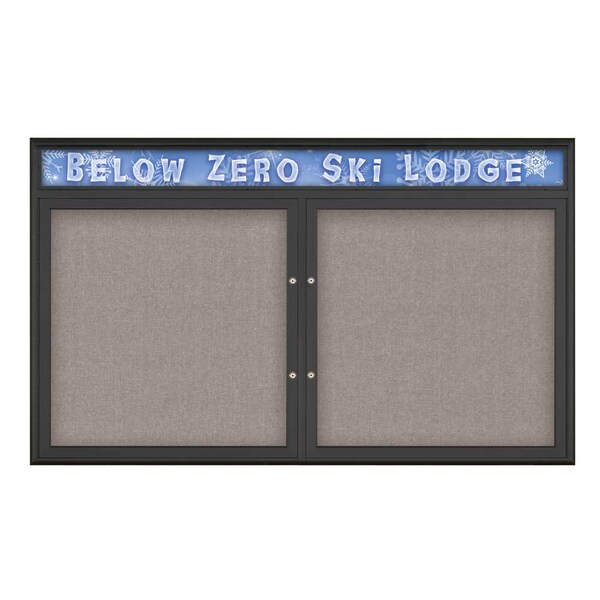 Double Door Radius Plus Corkboard With H