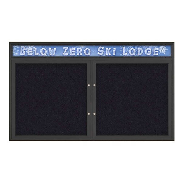 Double Door Radius Plus Corkboard, Header