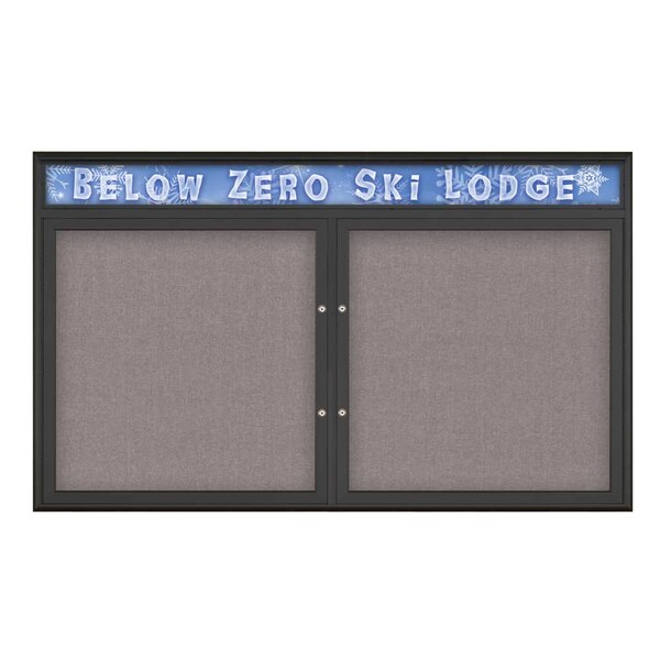Double Door Radius Plus Corkboard With H
