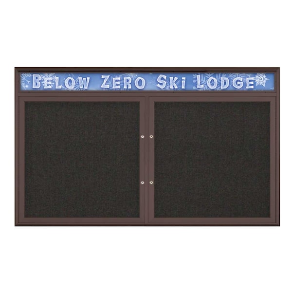 Double Door Radius Plus Corkboard With H