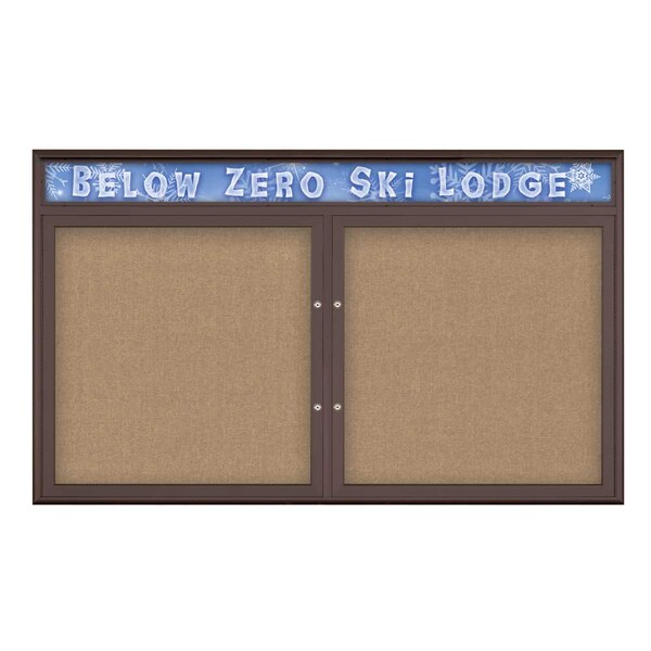 Double Door Radius Plus Corkboard With H