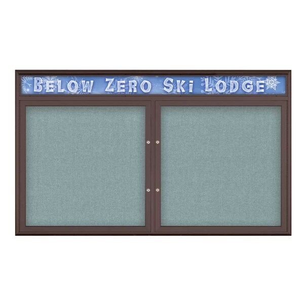 Double Door Radius Plus Corkboard With H