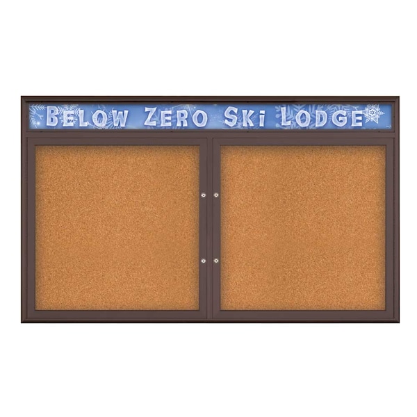 Double Door Radius Plus Corkboard, Header
