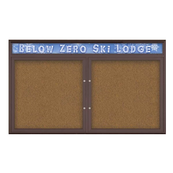 Double Door Radius Plus Corkboard, Hdr, 60