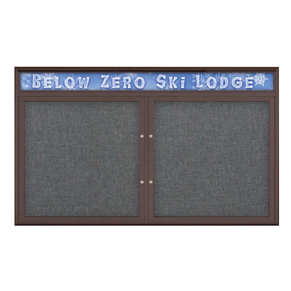 Double Door Radius Plus Corkboard, Header
