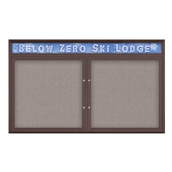 Double Door Radius Plus Corkboard With H
