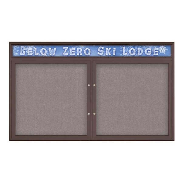 Double Door Radius Plus Corkboard With H
