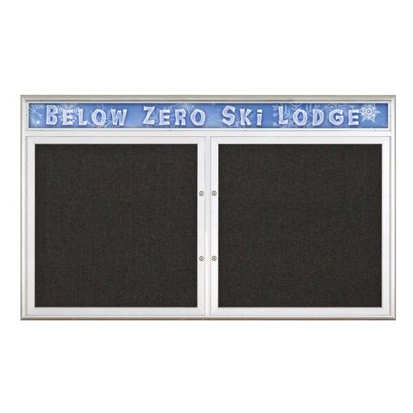 Double Door Radius Plus Corkboard With H