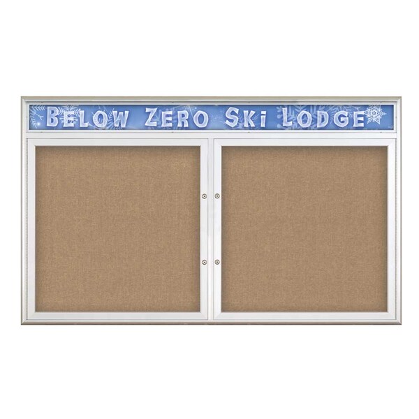 Double Door Radius Plus Corkboard With H