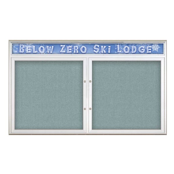 Double Door Radius Plus Corkboard With H