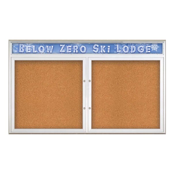 Double Door Radius Plus Corkboard, Header