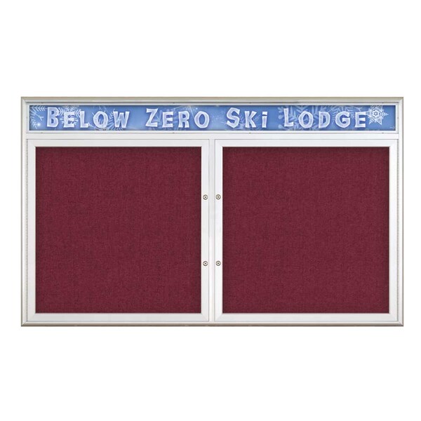 Double Door Radius Plus Corkboard With H