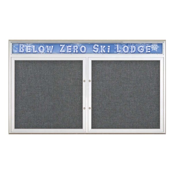 Double Door Radius Plus Corkboard, Header