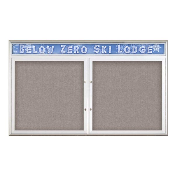 Double Door Radius Plus Corkboard With H