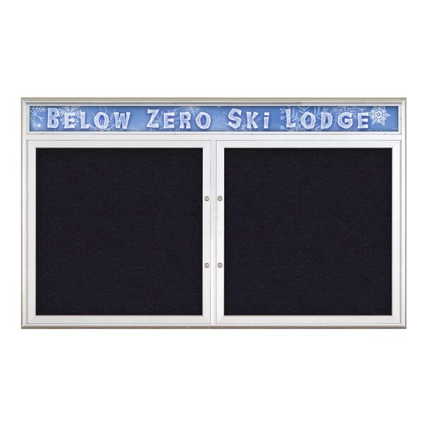 Double Door Radius Plus Corkboard, Header