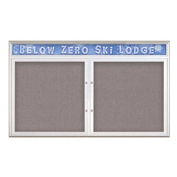 Double Door Radius Plus Corkboard With H