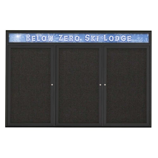 Triple Door Radius Plus Corkboard With H