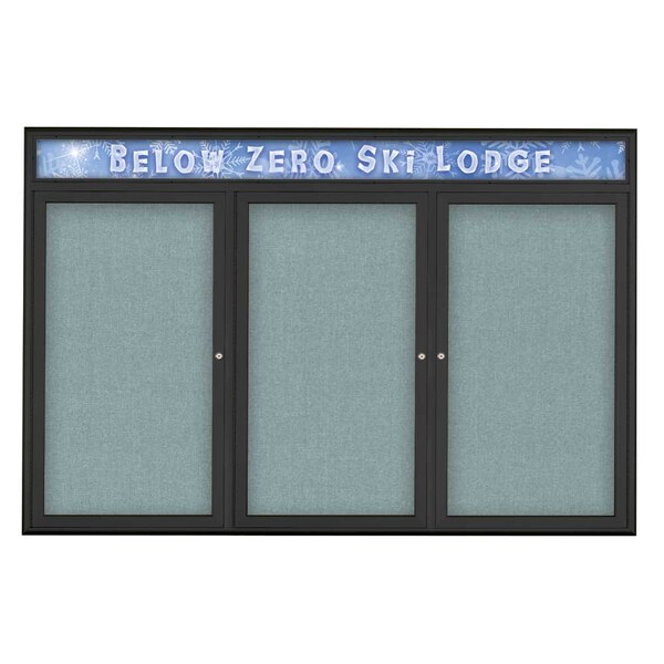 Triple Door Radius Plus Corkboard With H